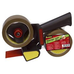 PACK DISPENSADOR MANGO PISTOLA + 2 ROLLOS CINTA DE EMBALAJE MARRÓN 50MM X 66M HV.5066.R2D.B SCOTH 7100298856