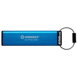 Kingston Technology IronKey Keypad 200 unidad flash USB 256 GB USB Tipo C 3.2 Gen 1 (3.1 Gen 1) Azul