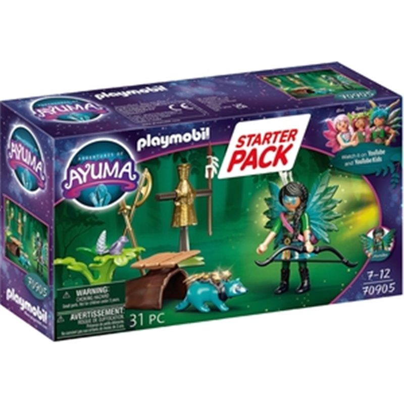 PLAYMOBIL AYUMA STARTER PACK KNIGHT FAIRY CON MAPACHE