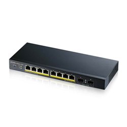 Zyxel GS1900-10HP Gestionado L2 Gigabit Ethernet (10/100/1000) Energía sobre Ethernet (PoE) Negro