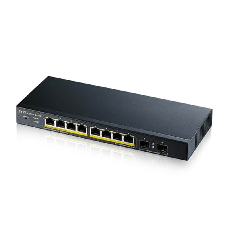 Zyxel GS1900-10HP Gestionado L2 Gigabit Ethernet (10/100/1000) Energía sobre Ethernet (PoE) Negro