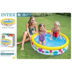 PISCINA HINCHABLE 3 TUBOS 147X33 CM