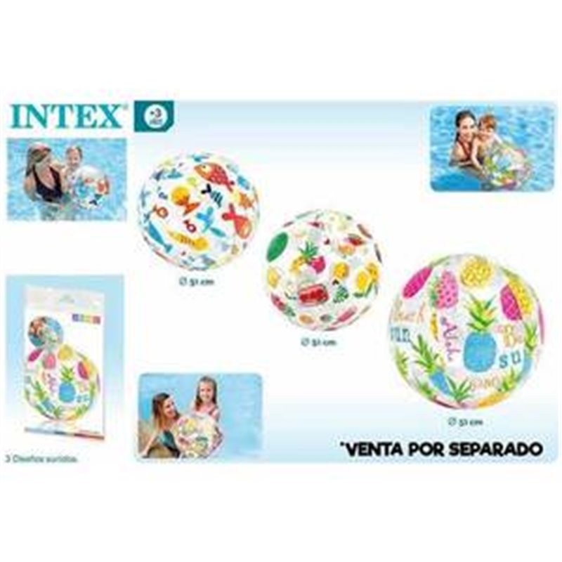 PELOTA HINCHABLE TRANSPARENTE 51CM.