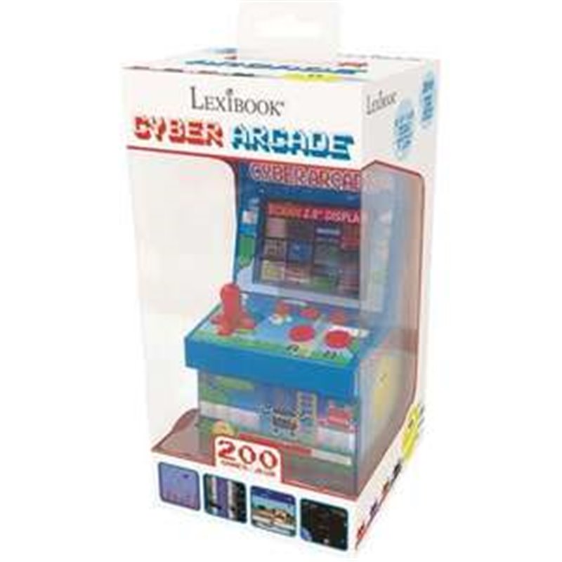 CONSOLA PORTATIL CYBER ARCADE CON 200 JUEGOS Y PANTALLA LCD A COLOR 2,5". 10,2X10,2X22,7CM