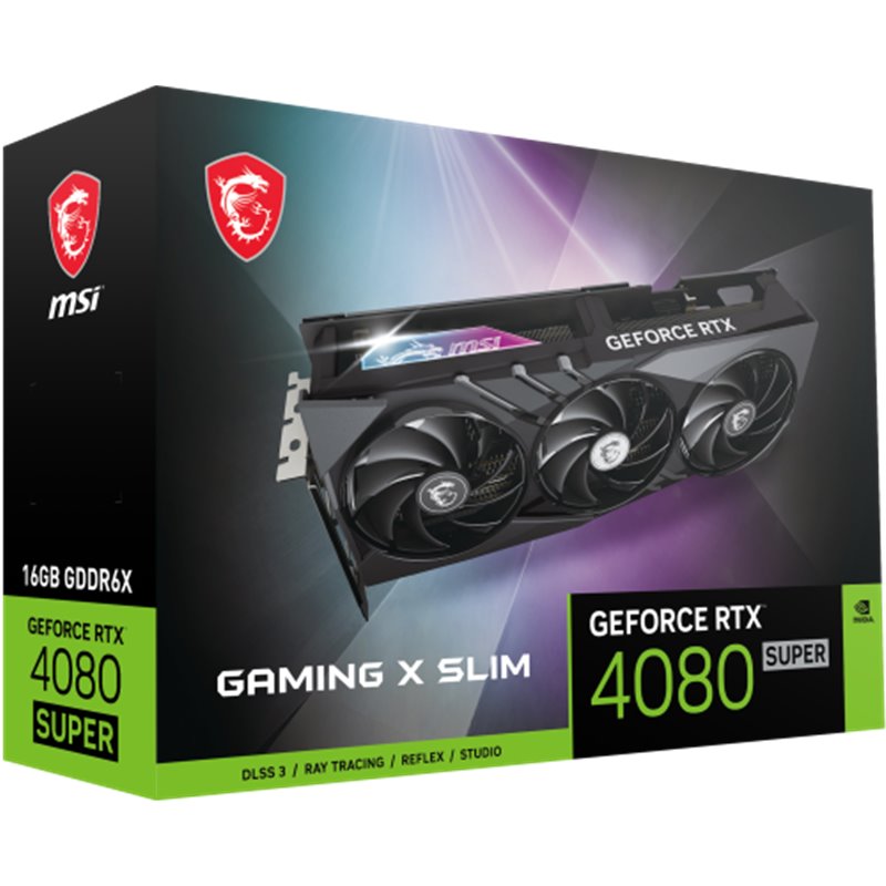 MSI GAMING GeForce RTX 4080 SUPER 16G X SLIM NVIDIA 16 GB GDDR6X