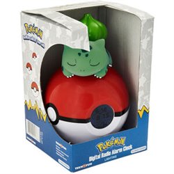 LAMPARA DESPERTADOR LED BULBASAUR POKEBALL POKEMON