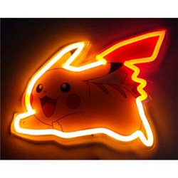 LAMPARA MURAL NEON PIKACHU POKEMON