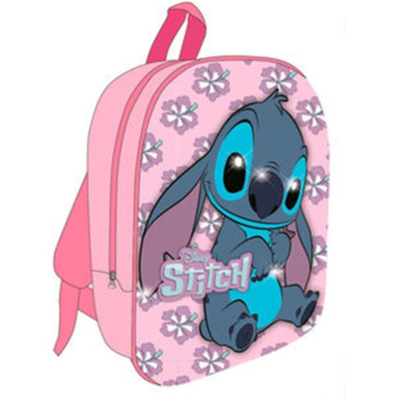 MOCHILA 3D STITCH DISNEY 30CM LUCES