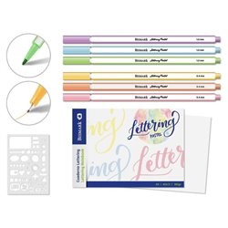 CUADERNO LETTERING + 6 ROTULADORES + PLANTILLA