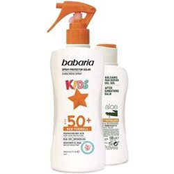 SPRAY PROTECTOR SOLAR INFANTIL BABARIA F-50 200 ML + AFTER SUN 100 ML