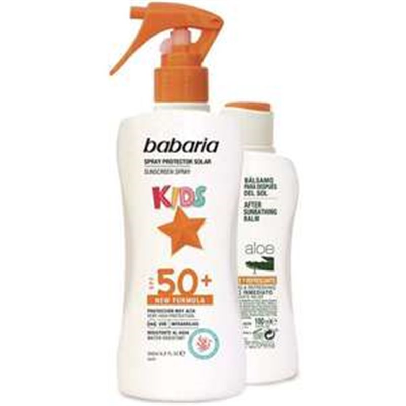 SPRAY PROTECTOR SOLAR INFANTIL BABARIA F-50 200 ML + AFTER SUN 100 ML