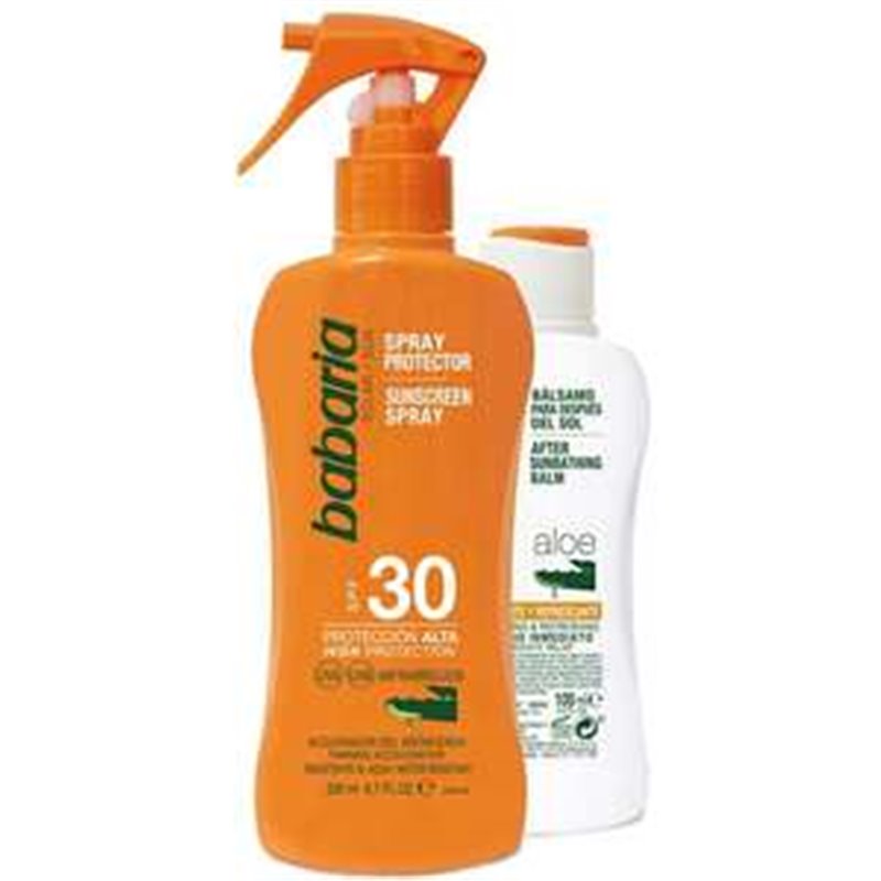 SPRAY PROTECTOR SOLAR ALOE BABARIA F-30 200 ML MAS AFTER SUN 100 ML