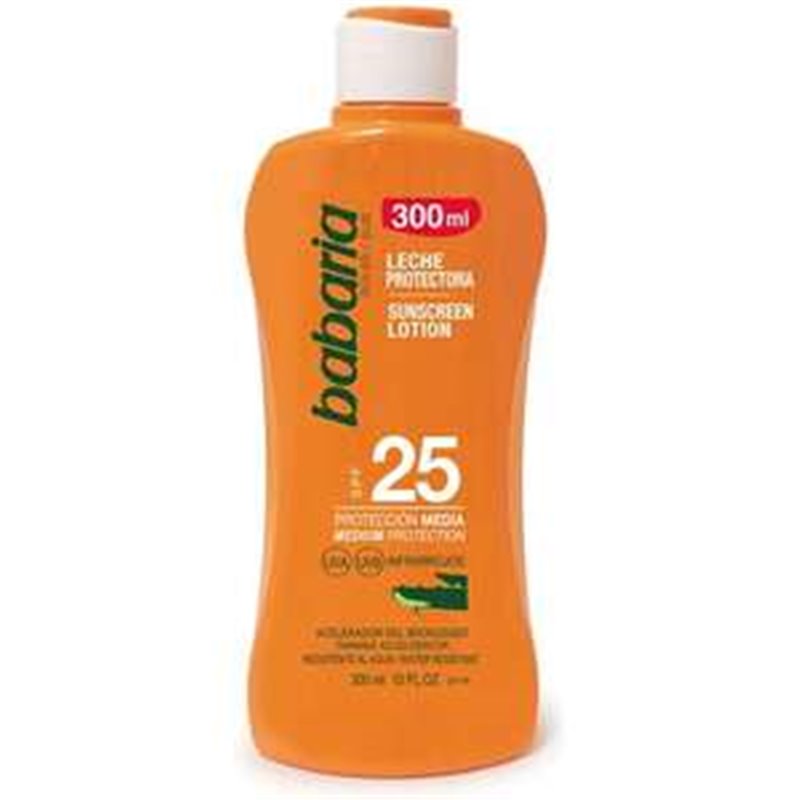 LECHE PROTECTORA SOLAR BABARIA ALOE F-25 300 ML