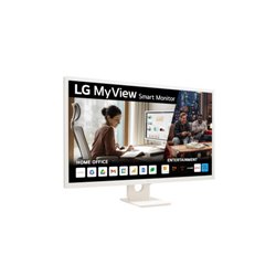 LG MONITOR (32SR50F-W) SMART MONITOR 32" WEBOS 23. PANEL IPS (NORMAL): 1920X1080, SRGB 99%, 250NITS, 3000:1, DIAG. 80CM, HDR10. 