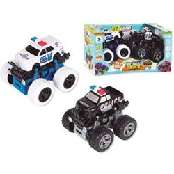 COCHES 4X4 POLICIA FRICCIÓN 10CM PACK 2 VEHICULOS