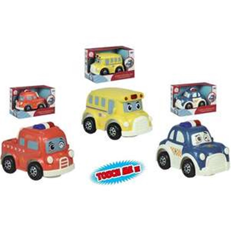 COCHE INFANTIL, POLICÍA, BOMBERO Y AUTOBÚS CON SONIDOS, 22X11X14CM - MODELOS SURTIDOS