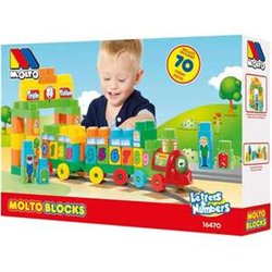 JUEGO CONSTRUCCION TREN 70 PIEZAS CON NUMEROS Y LETRAS