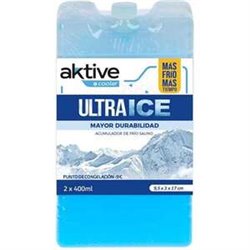 ACUMULADOR DE FRIO SALINO 400 ML AKTIVE COOLER 9,5X17 CM EN PACK DE 2