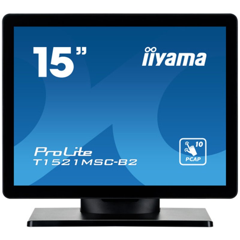 iiyama ProLite T1521MSC-B2 pantalla para PC 38,1 cm (15") 1024 x 768 Pixeles XGA LED Pantalla táctil Mesa Negro