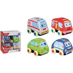 COCHES DE TELA EN CAJA. 4 PIEZAS 85X95X75CM