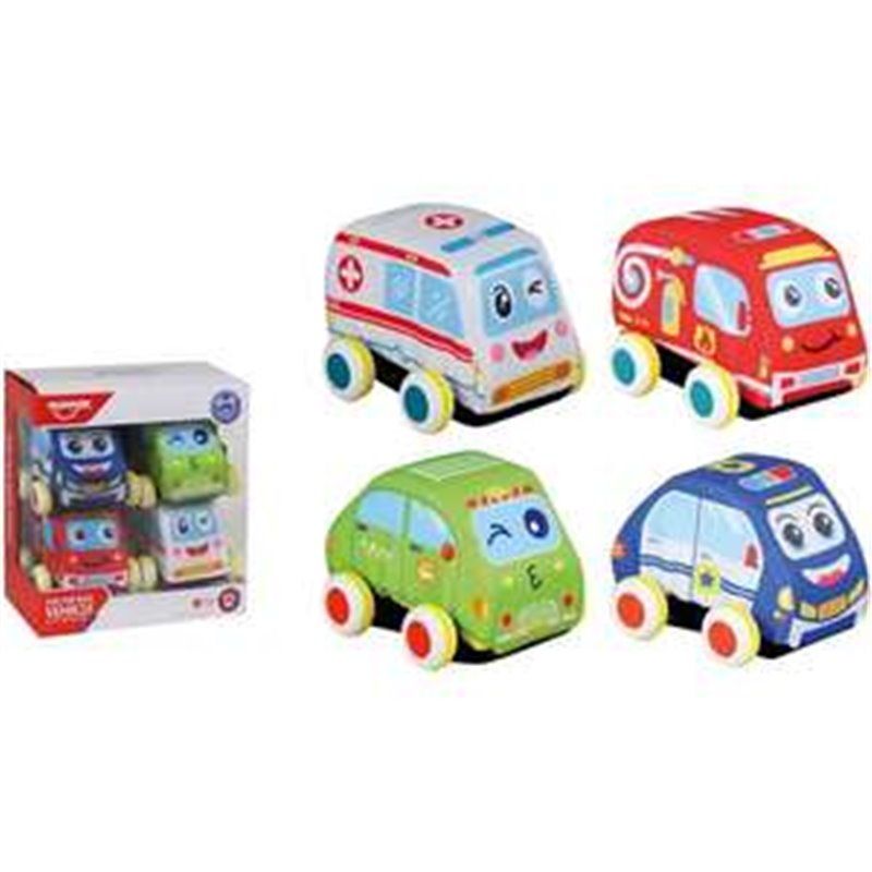 COCHES DE TELA EN CAJA. 4 PIEZAS 85X95X75CM