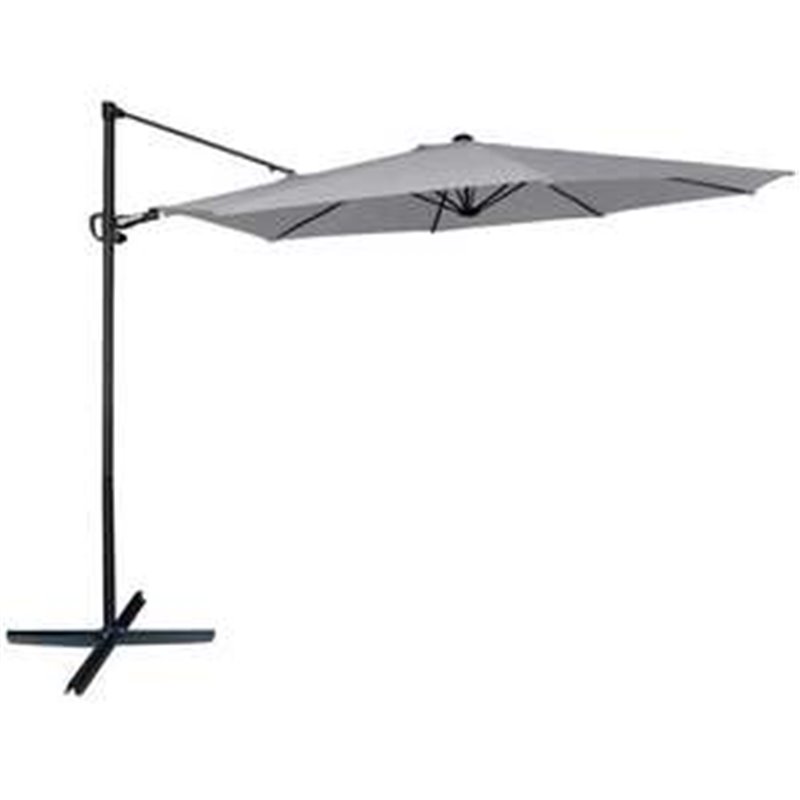 PARASOL EXCÉNTRICO 300 CM ROMA CON MÁSTIL DE ALUMINIO 4,8 CM COLOR ANTRACITA