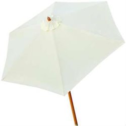 PARASOL 300 CM CON MÁSTIL DE MADERA 4,8 CM COLOR CREMA