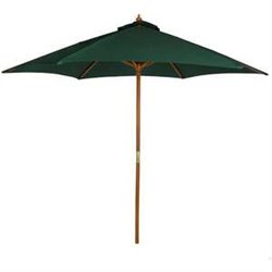 PARASOL 270 CM CON MÁSTIL DE MADERA 3,8 CM COLOR VERDE