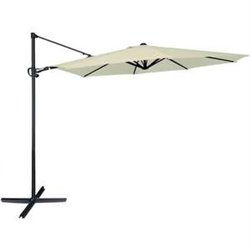 PARASOL EXCÉNTRICO 300 CM ROMA CON MÁSTIL DE ALUMINIO 4,8 CM COLOR CREMA