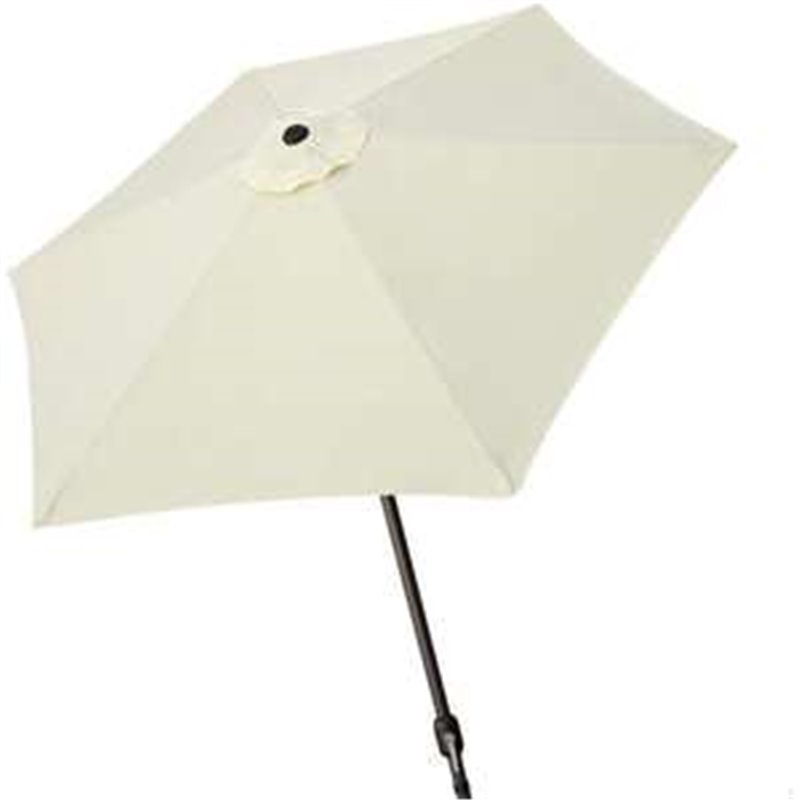 PARASOL 270 CM CON CHIMENEA Y MÁSTIL DE ALUMINIO 3,8 CM COLOR CREMA