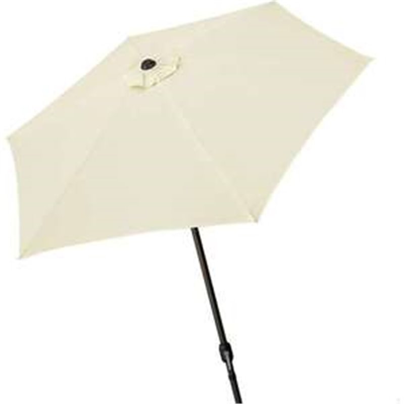 PARASOL 250 CM CON CHIMENEA Y MÁSTIL DE ALUMINIO 3,4 CM COLOR CREMA