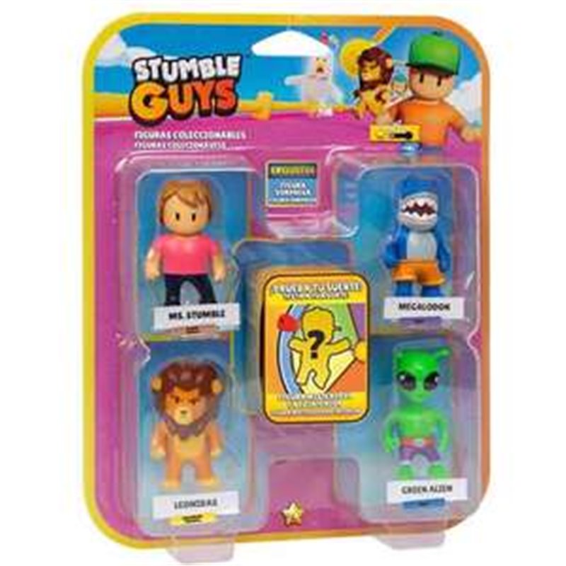 FIGURA STUMBLE GUYS PACK DE 5 FIGURAS 6 CM. - MODELOS SURTIDOS