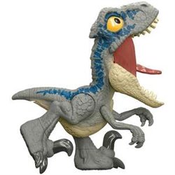 FIGURA DINOSAURIO JURASSIC WORLD MEGA ROAR BLUE CON SONIDOS. 21,59X10,16X43 CM