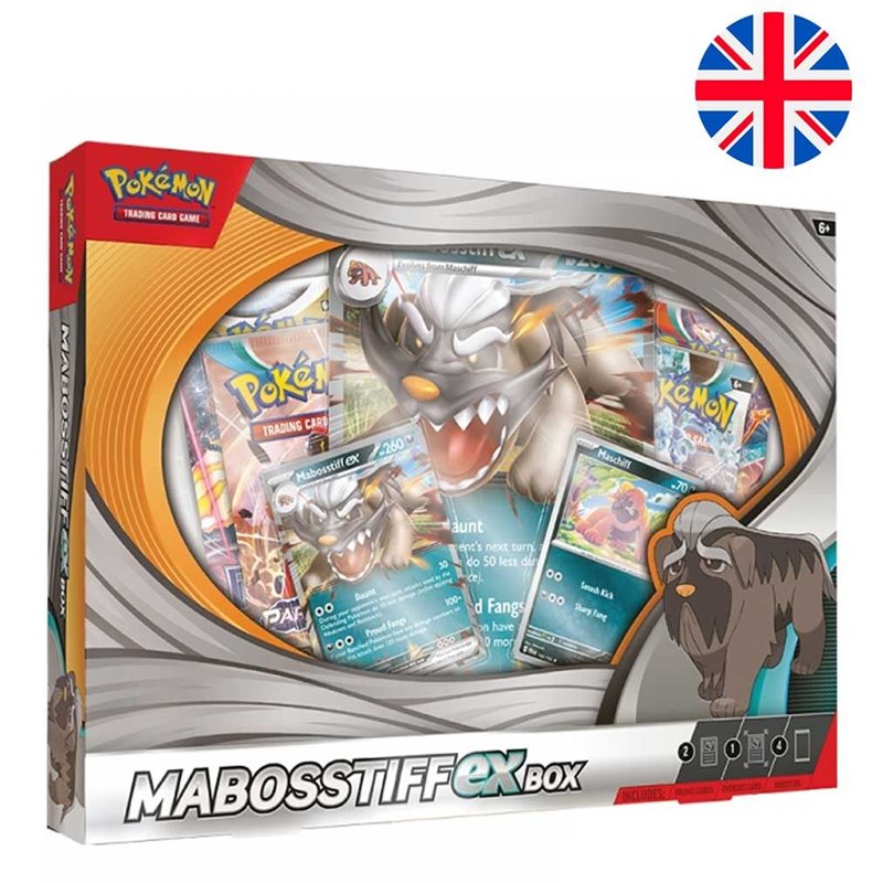 Blister juego cartas coleccionables Mabosstiff Pokemon ingles