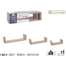 SET3 ESTANTE MURAL MDF 22/32/42 BR CONFORTIME