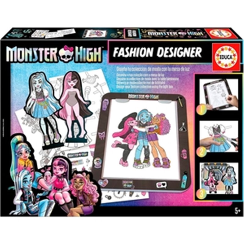 MONSTER HIGH CREA TUS DISEÑOS. MESA CON LUZ + 5 AÑOS