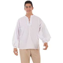 DISFRAZ ADULTO CAMISA MEDIEVAL BEIGE T-L TALLA L