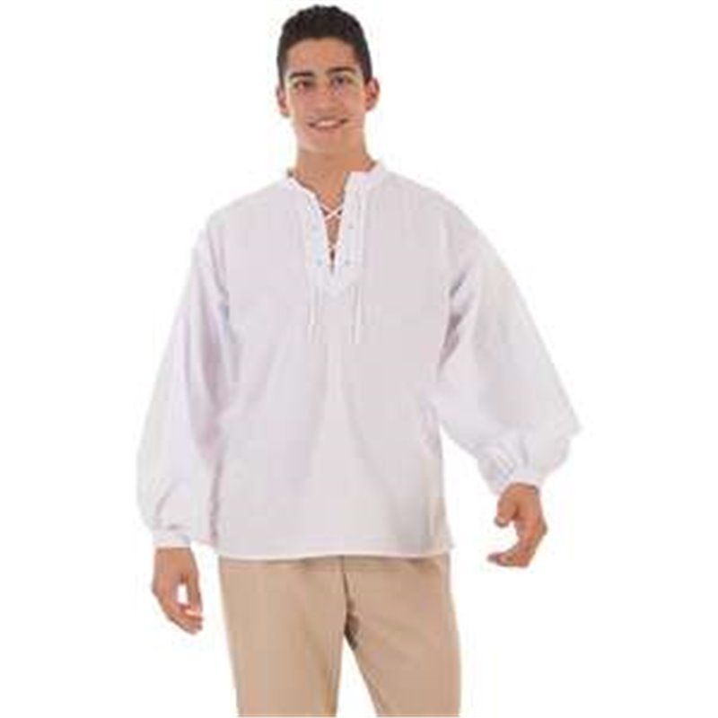 DISFRAZ ADULTO CAMISA MEDIEVAL BEIGE T-L TALLA L