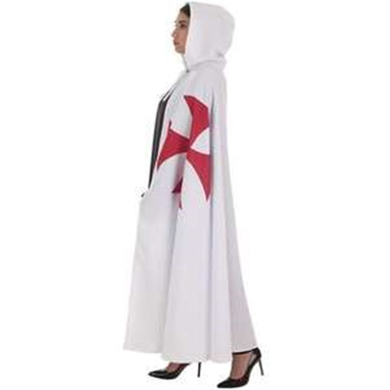 DISFRAZ ADULTO CAPA TEMPLARIO BLANCA TALLA XL