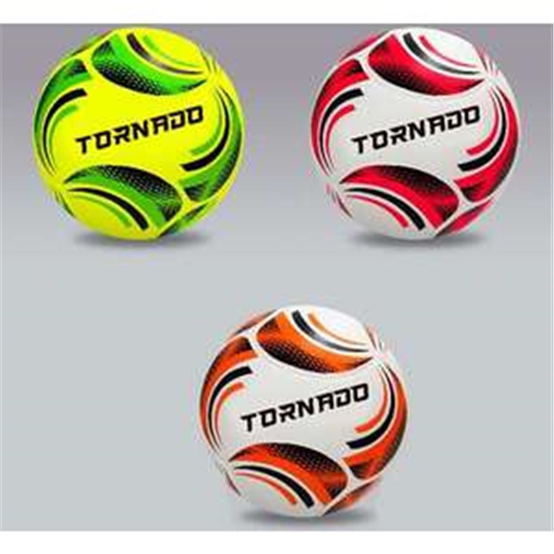 BALÓN FÚTBOL PLAYA TORNADO 230MM, TACTO SUAVE, 3 COLORES SDOS. - MODELOS SURTIDOS