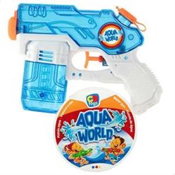 PISTOLA DE AGUA AQUA WORLD 19 CM - MODELOS SURTIDOS