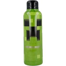 BOTELLA TERMO DE ACERO INOXIDABLE MINECRAFT 515 ML.