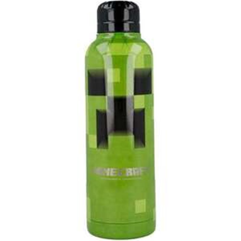 BOTELLA TERMO DE ACERO INOXIDABLE MINECRAFT 515 ML.