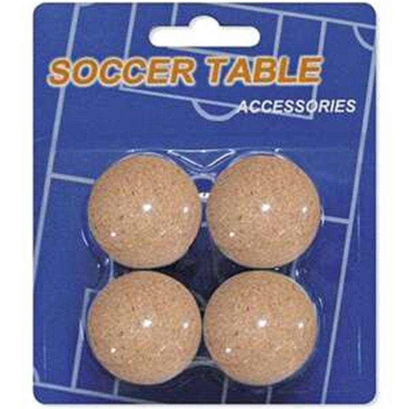 BLISTER 4 PELOTAS CORCHO FUTBOLIN 35 MM