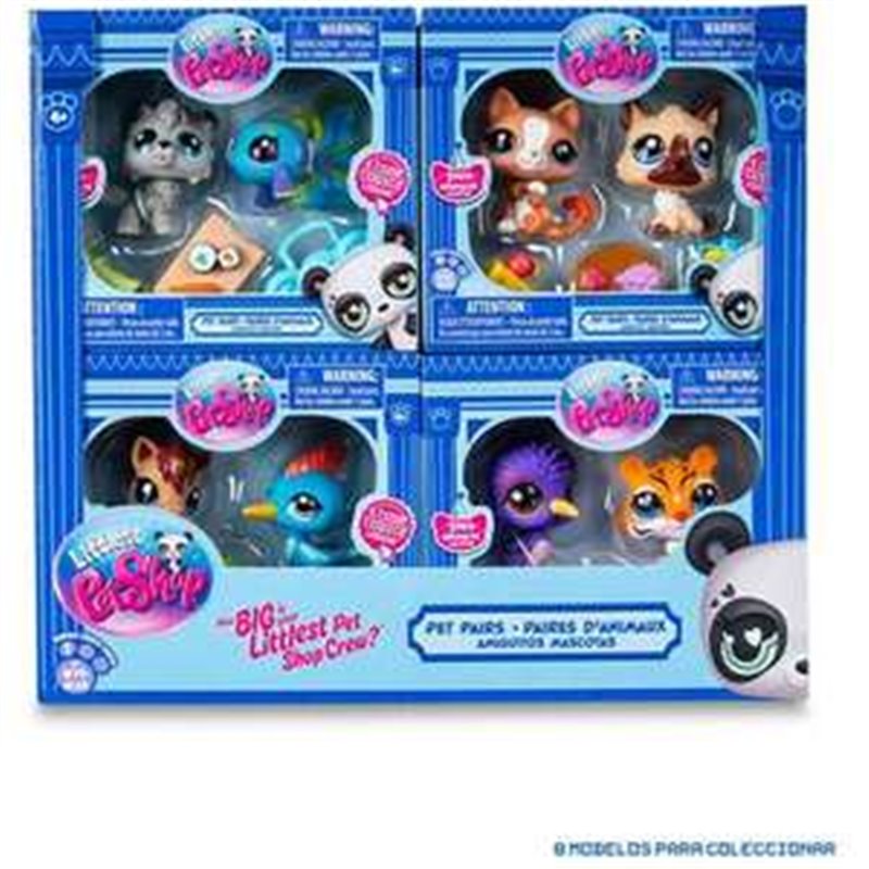 PACK DE 2 FIGUAS MASCOTAS LITTLEST PET SHOP 13,97X12,70X4,49 CM - MODELOS SURTIDOS