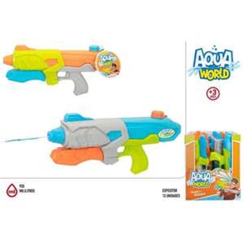 PISTOLA DE AGUA AQUA WORLD 41,5 CM - MODELOS SURTIDOS