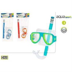 MASCARA Y TUBO DE RESPIRACIÓN SNORKEL DE SILICONA INFANTIL (+ 3 AÑOS) - MODELOS SURTIDOS