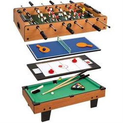 MESA DE MADERA MULTIJUEGOS 4 EN 1 81X43X27CM