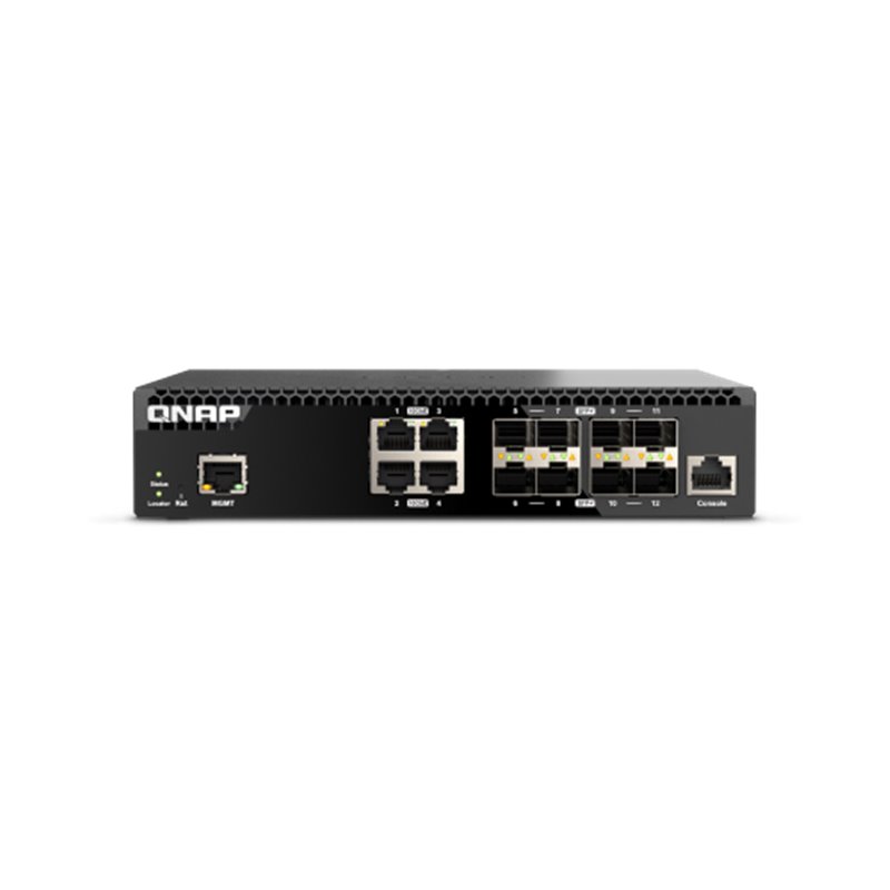 QNAP QSW-M3212R-8S4T switch Gestionado 10G Ethernet (100/1000/10000) 1U