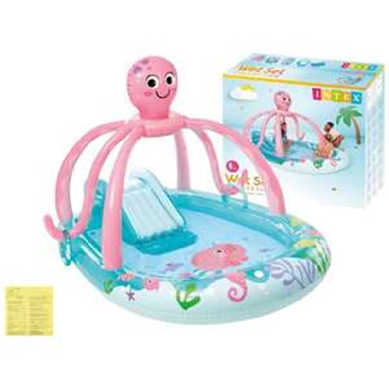 PISCINA HINCHABLE CENTRO DE JUEGOS PULPO. (CAPACIDAD 229LITROS) (+2 AÑOS) 2,34X1,83X1,50 CM